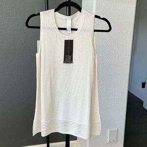 MarlaWynne Ivory Knit Tunic Top S